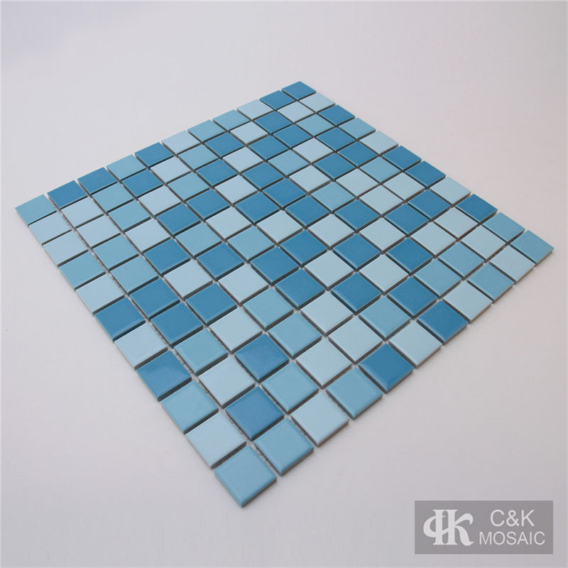 Modern Blue Mixed Square Ceramic Mosaic Tile for Pool 25ALTC01