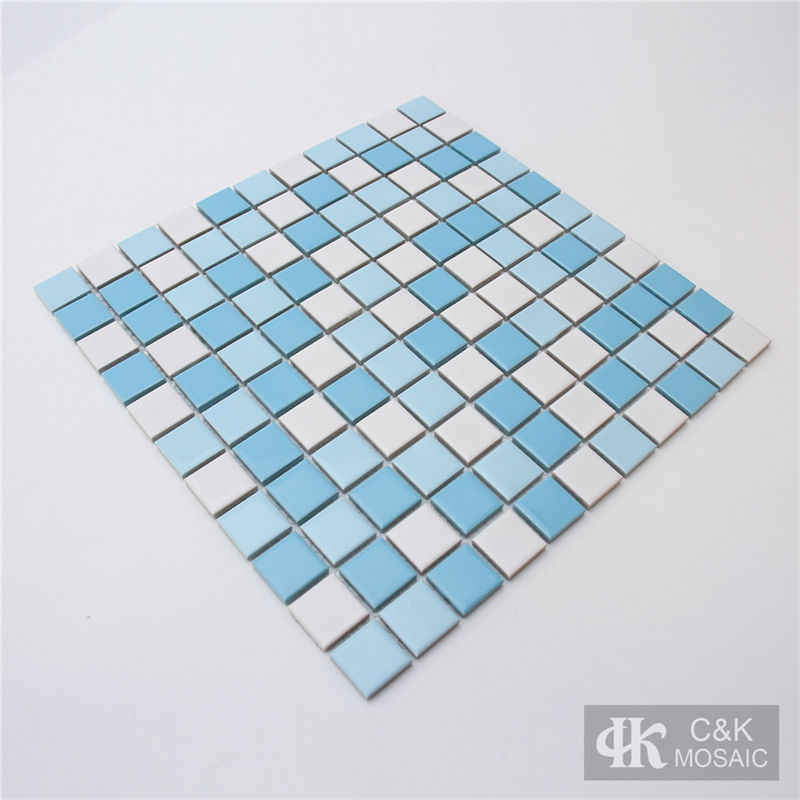 Modern Blue Mixed Square Ceramic Mosaic Tile for Pool 25ALTC03