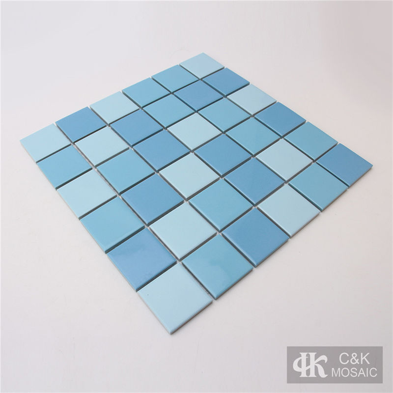 Modern Blue Mixed Square Ceramic Mosaic Tile for Pool 48ALTC02