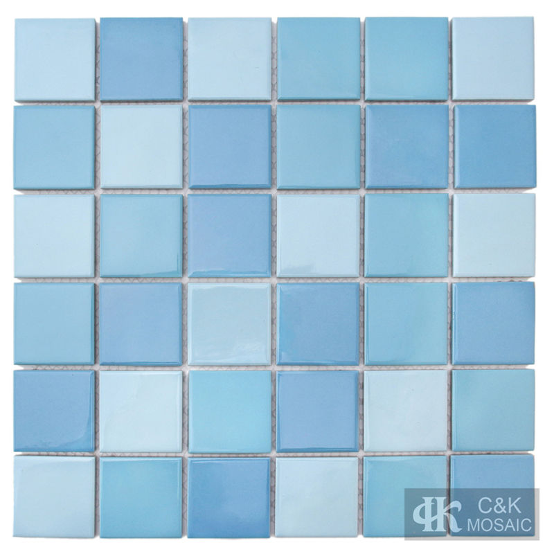 Modern Blue Mixed Square Ceramic Mosaic Tile for Pool 48ALTC02