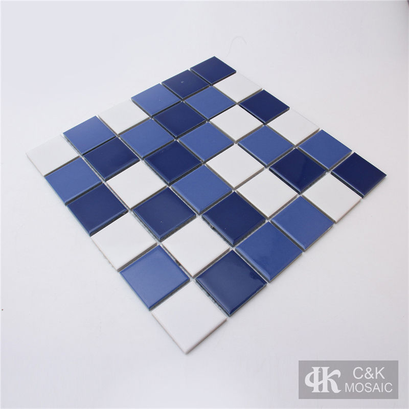 Modern Blue Mixed Square Ceramic Mosaic Tile for Pool 48ALTC03