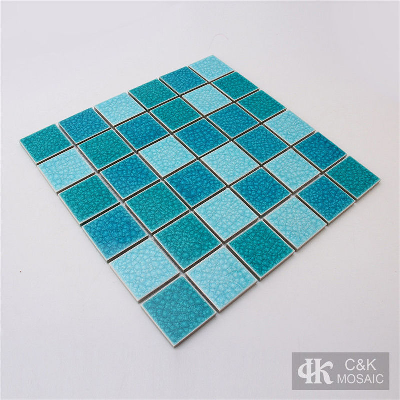 Modern Green Mixed Square Ceramic Mosaic Tile for Pool 48ALTC04