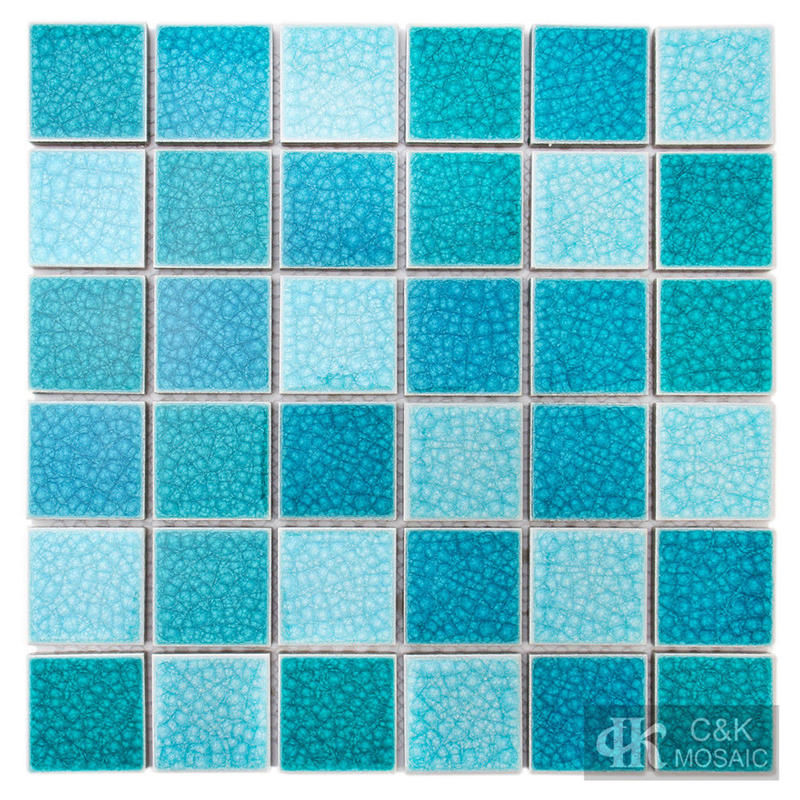 Modern Green Mixed Square Ceramic Mosaic Tile for Pool 48ALTC04