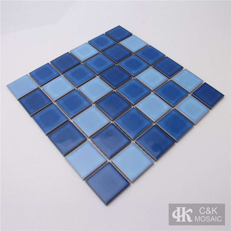 Modern Blue Mixed Square Ceramic Mosaic Tile for Kitchen 48ALTC08