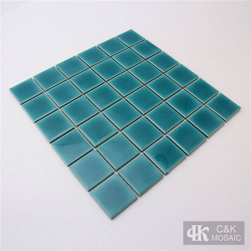 Modern Green Square Ceramic Mosaic Tile for Wall and Floor 48ALTC13