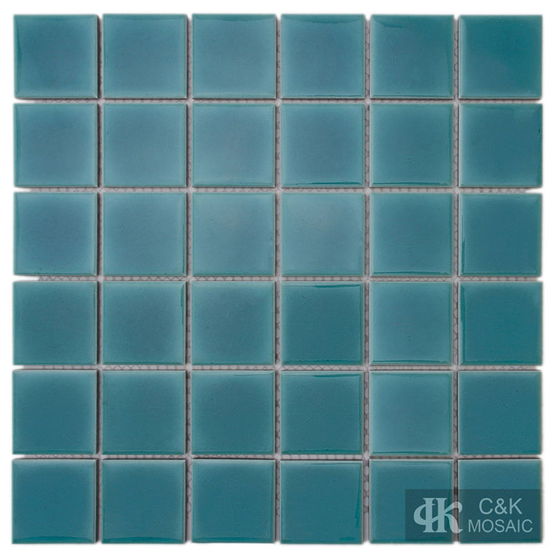 Modern Green Square Ceramic Mosaic Tile for Wall and Floor 48ALTC13