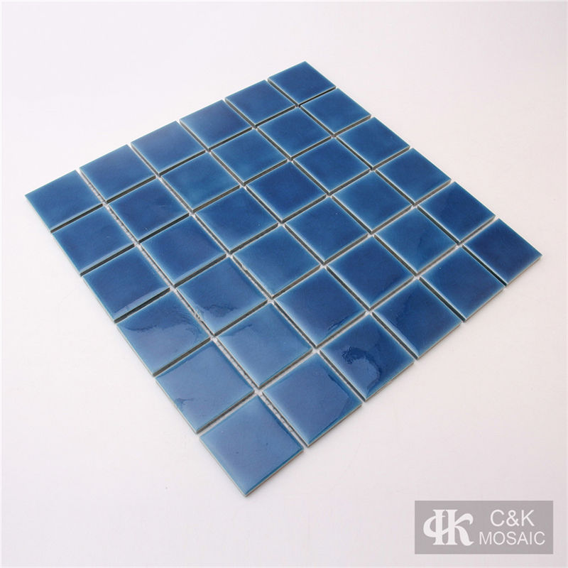 Modern Blue Square Ceramic Mosaic Tile for Wall and Floor 48ALTC14