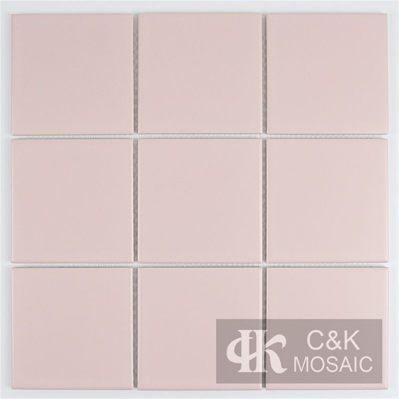 Modern Pink Square Ceramic Mosaic Tile for Wall and Floor 97TSP402