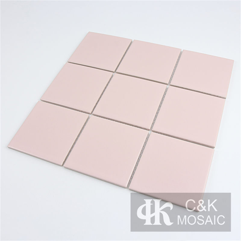 Modern Pink Square Ceramic Mosaic Tile for Wall and Floor 97TSP402