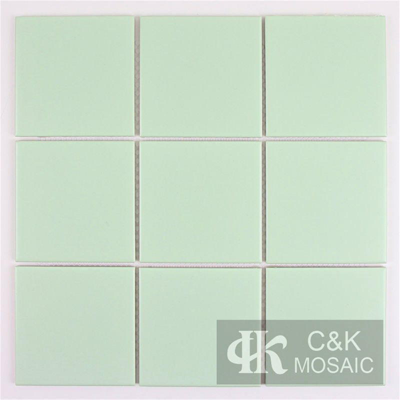 Modern Green Square Ceramic Mosaic Tile for Wall and Floor 97TSP605