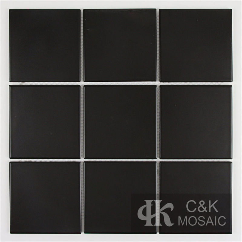 Modern Black Square Ceramic Mosaic Tile for Wall and Floor 97TSP803