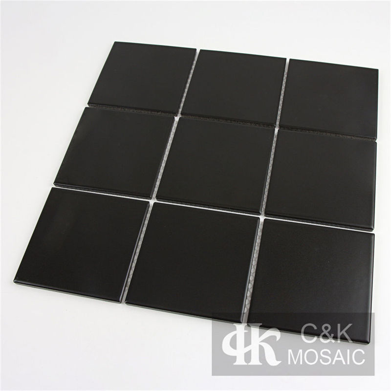 Modern Black Square Ceramic Mosaic Tile for Wall and Floor 97TSP803