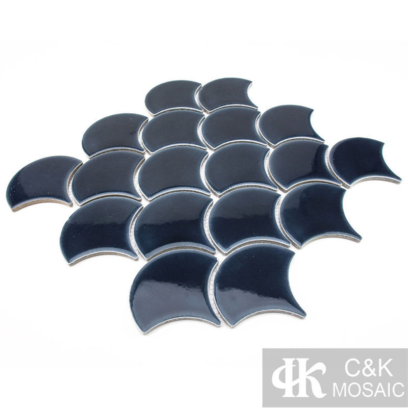 New Blue Fan-shape Ceramic Mosaic Tile for Wall 8391ALTC008