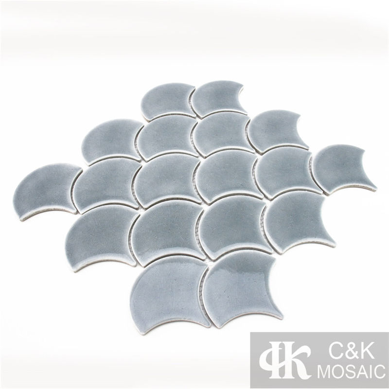 New Grey Fan-shape Ceramic Mosaic Tile for Wall 8391ALTC010