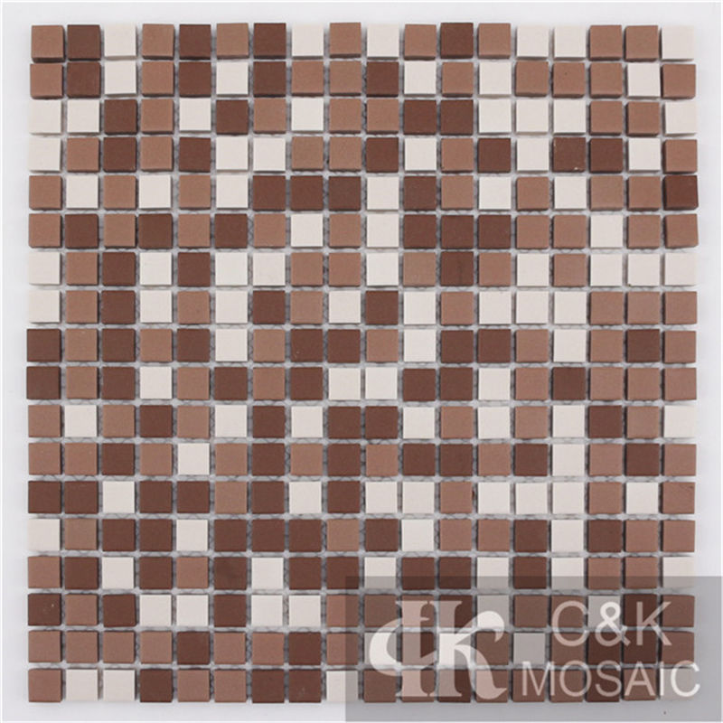 Colorful Brown Mixed Square Ceramic Mosaic Tile for Wall and Floor MTSM3001