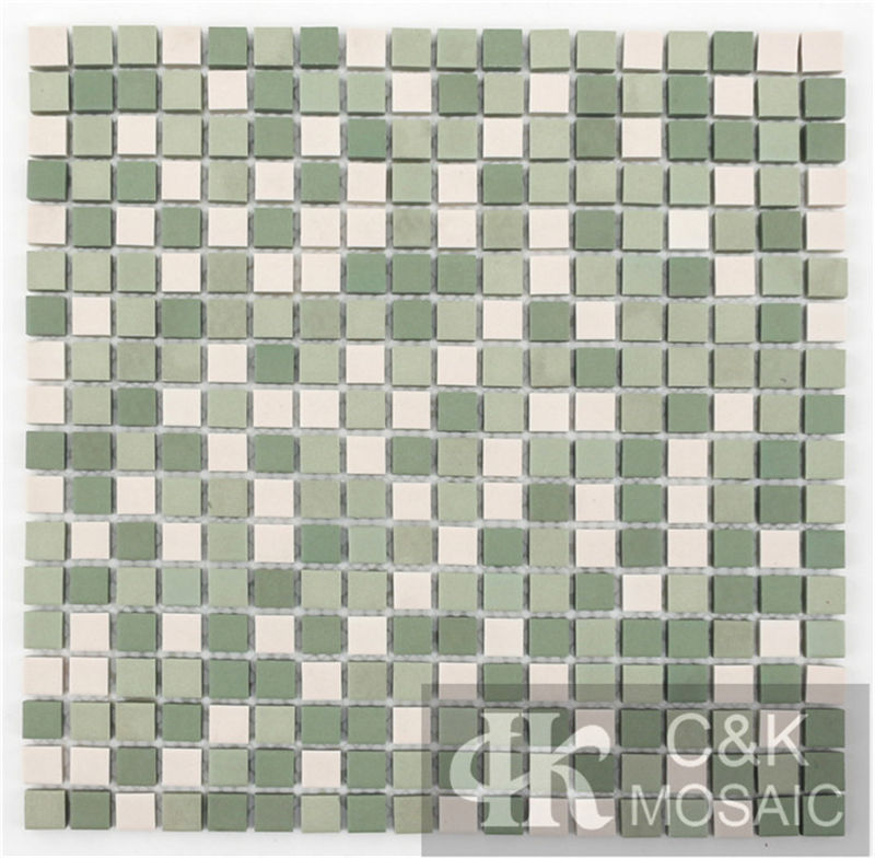 Beautiful Green MixedSquare Ceramic Mosaic Tile for Wall and Floor MTSM6001