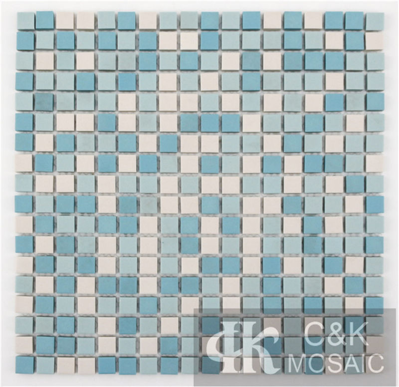 Modern Blue Mixed Square Ceramic Mosaic Tile for Wall and Floor MTSM7001