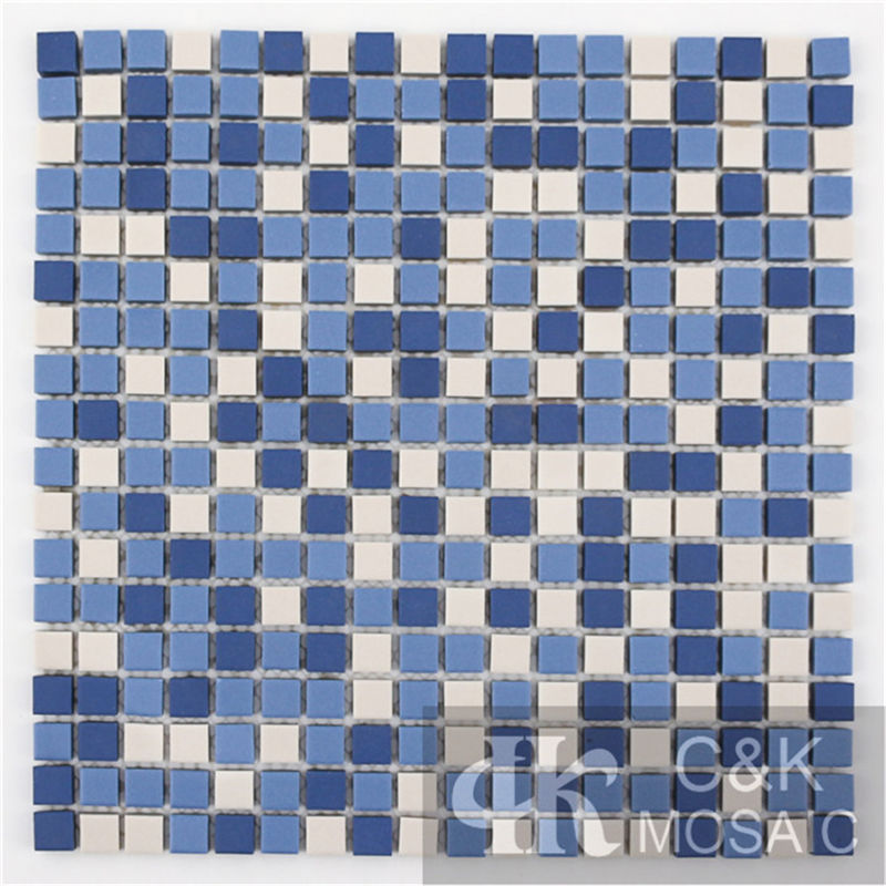 Modern Blue Mixed Square Ceramic Mosaic Tile for Wall and Floor MTSM7002