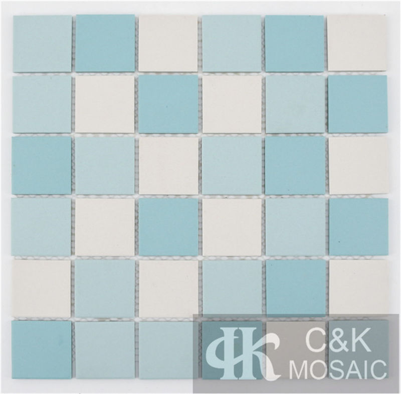 Modern Blue Mixed Square Ceramic Mosaic Tile for Wall and Floor MTSM7007