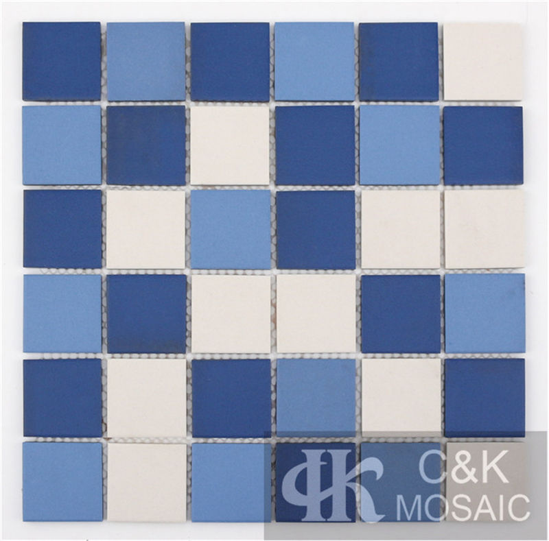 Modern Blue Mixed Square Ceramic Mosaic Tile for Wall and Floor MTSM7008