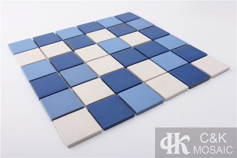 Modern Blue Mixed Square Ceramic Mosaic Tile for Wall and Floor MTSM7008