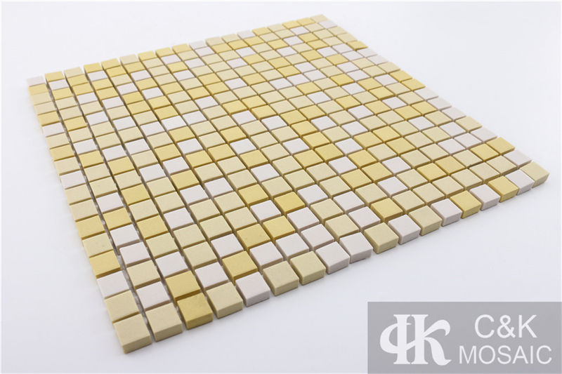 Colorful Yellow Mixed Square Ceramic Mosaic Tile for Wall and Floor MTSM9001