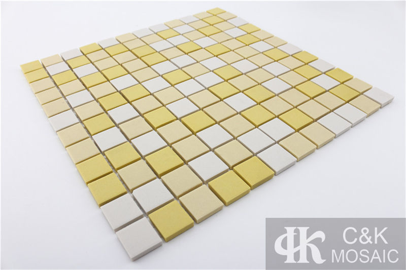 Colorful Yellow Mixed Square Ceramic Mosaic Tile for Wall and Floor MTSM9003