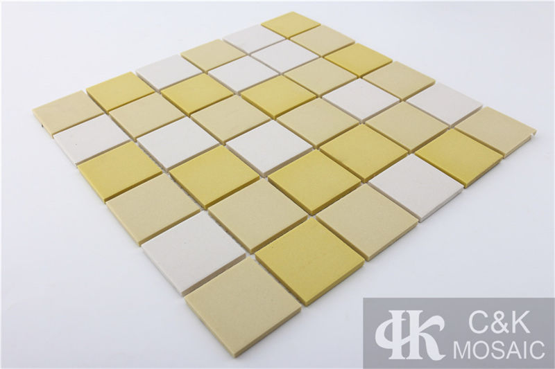 Colorful Yellow Mixed Square Ceramic Mosaic Tile for Wall and Floor MTSM9005