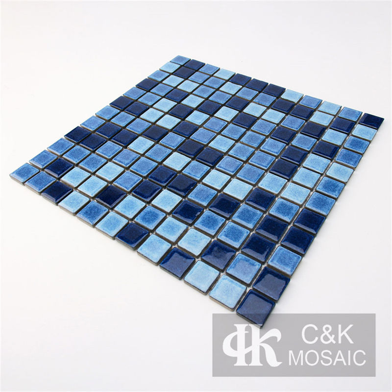 Special Blue Mixed Square Ceramic Mosaic Tile for Swimming Pool MTSY7002