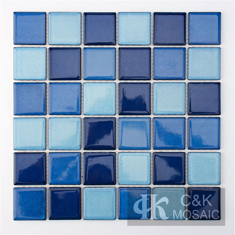 Special Blue Mixed Square Ceramic Mosaic Tile for Pool MTSY7004