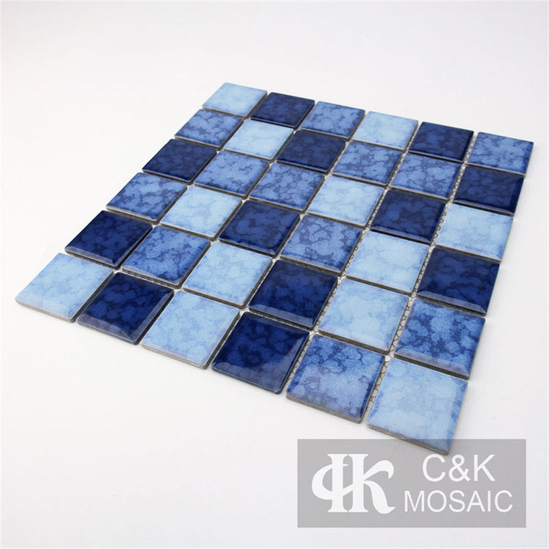 Modern Blue Mixed Square Ceramic Mosaic Tile for Pool MTSY7005