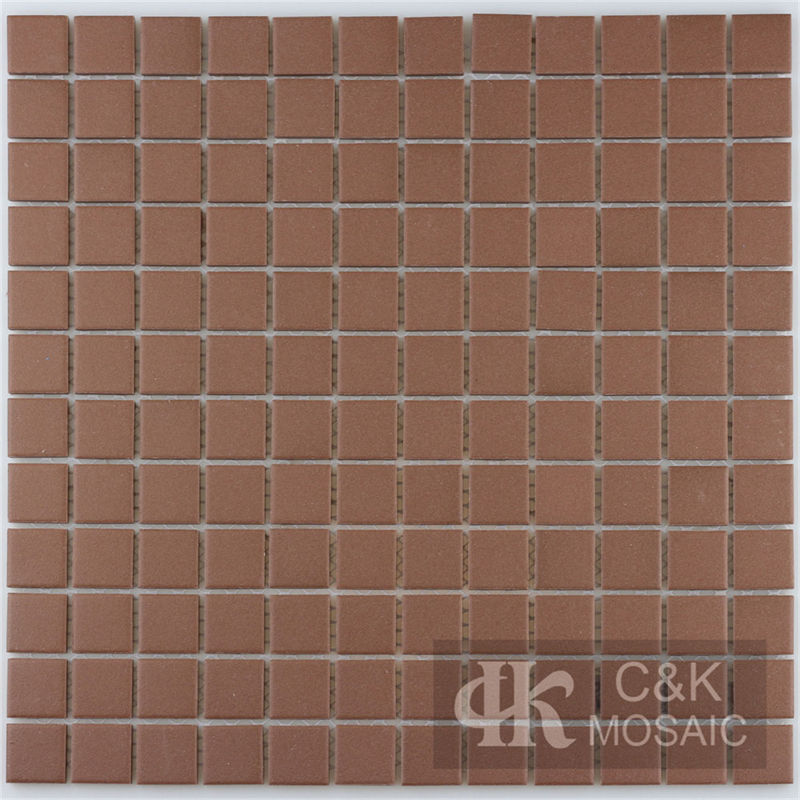 Modern Brown Square Ceramic Mosaic Tile for Wall and Floor 23TSM309