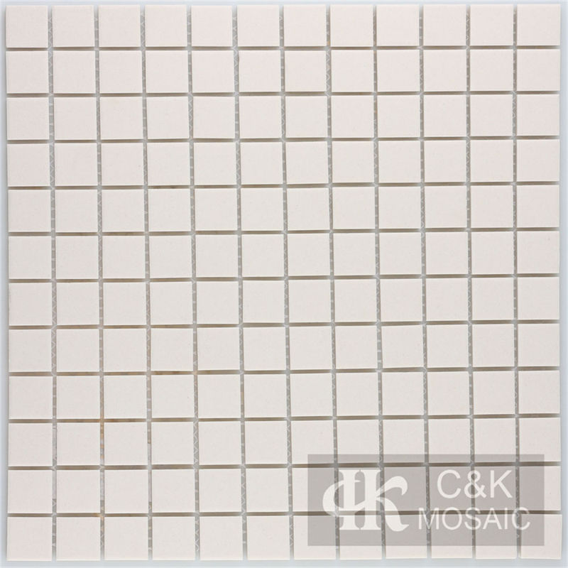 Modern White Square Ceramic Mosaic Tile for Bedroom 23TSM103