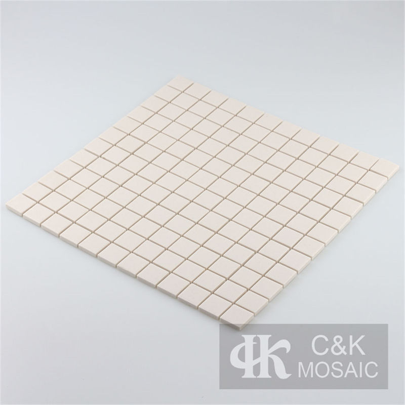 Modern White Square Ceramic Mosaic Tile for Bedroom 23TSM103