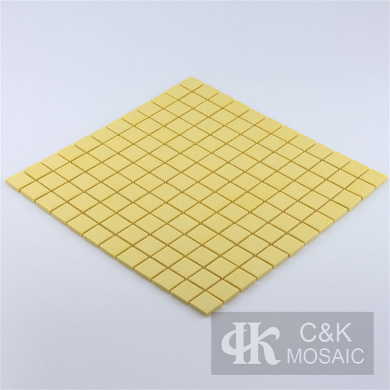 Beautiful Yellow Square Ceramic Mosaic Tile for Kitchen 23TSM910