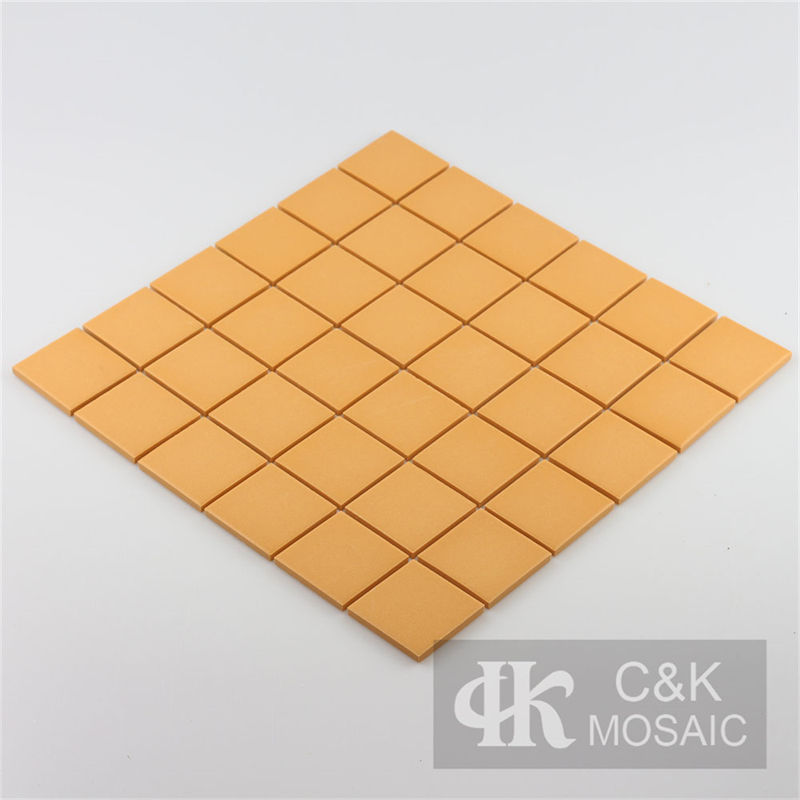 Colorful Orange Square Ceramic Mosaic Tile for Wall And Floor 48TSM914