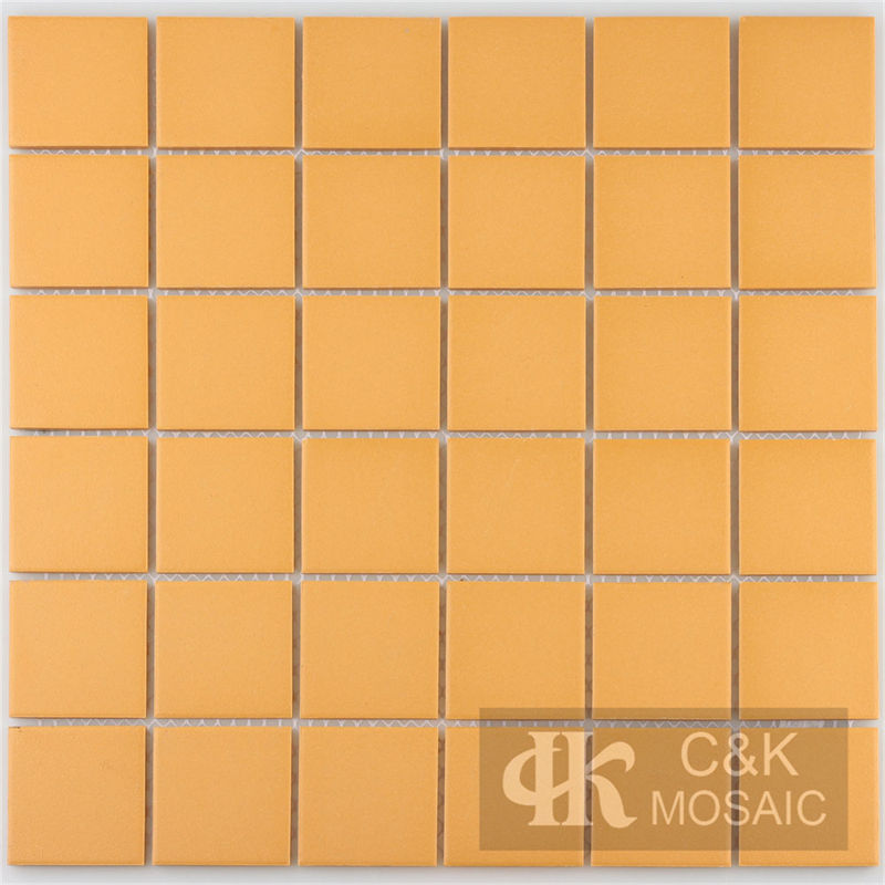 Colorful Orange Square Ceramic Mosaic Tile for Wall And Floor 48TSM914