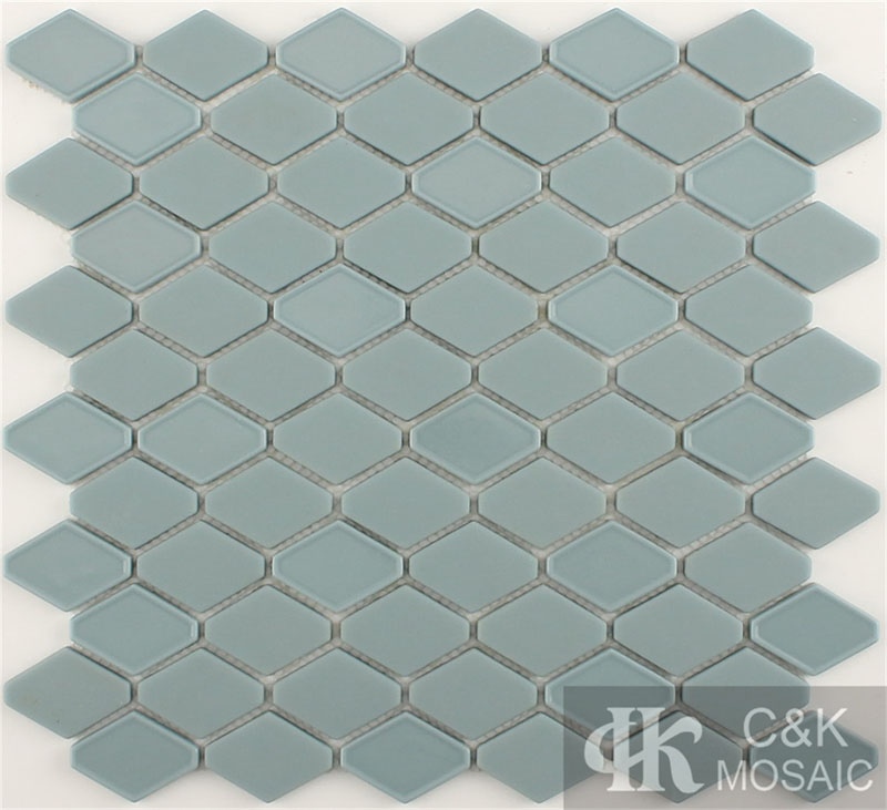 Timeless Blue Diamond Glass Mosaic Tiles For Shower Walls MSLM7002